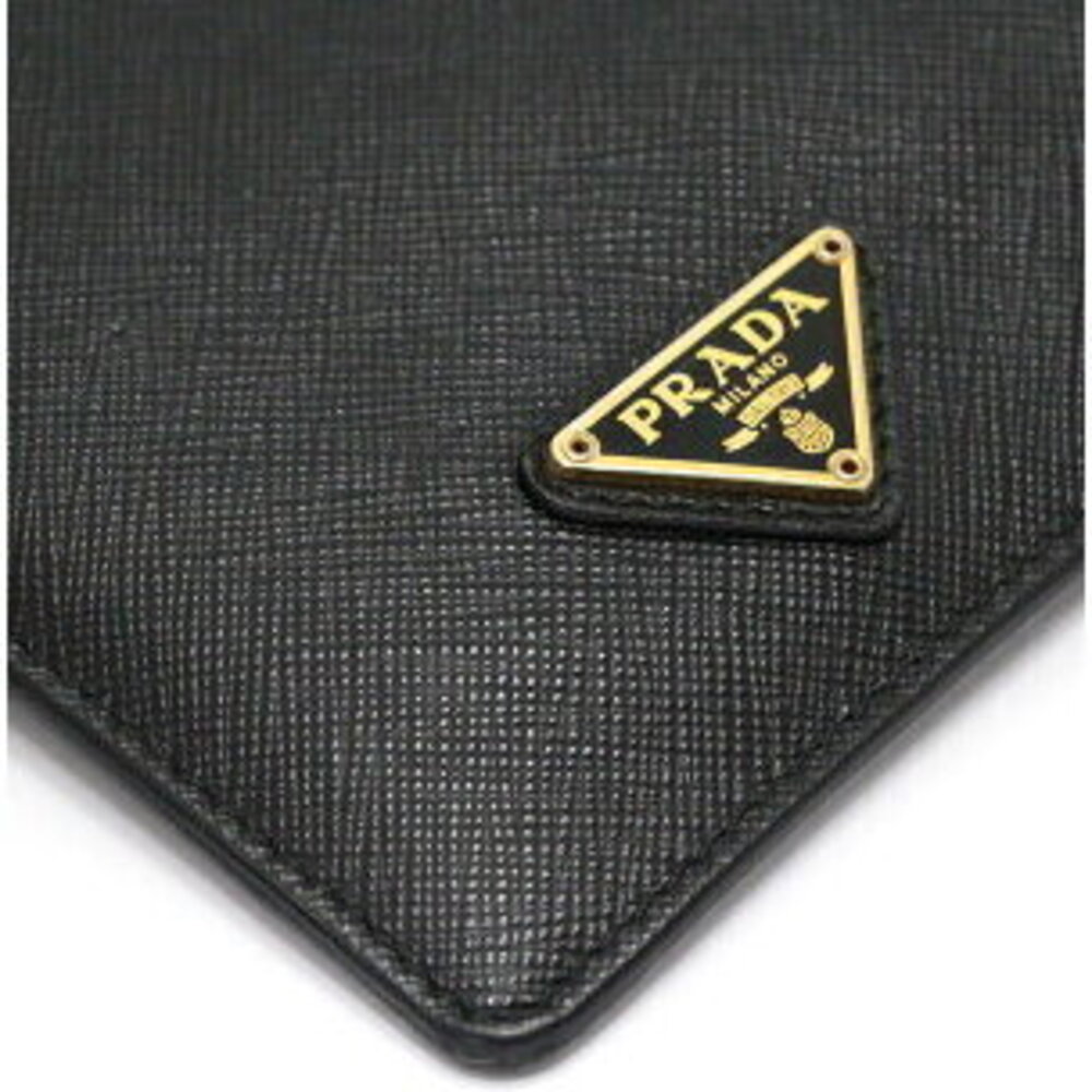 Prada Triangle Logo Document Wallet Fragment Saff… - image 3